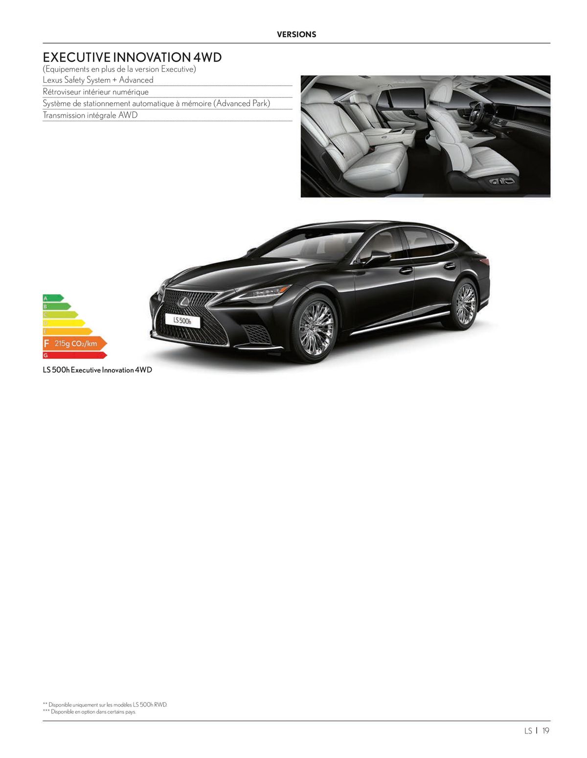 Catalogue LS 500h Hybride auto-rechargeable, page 00019