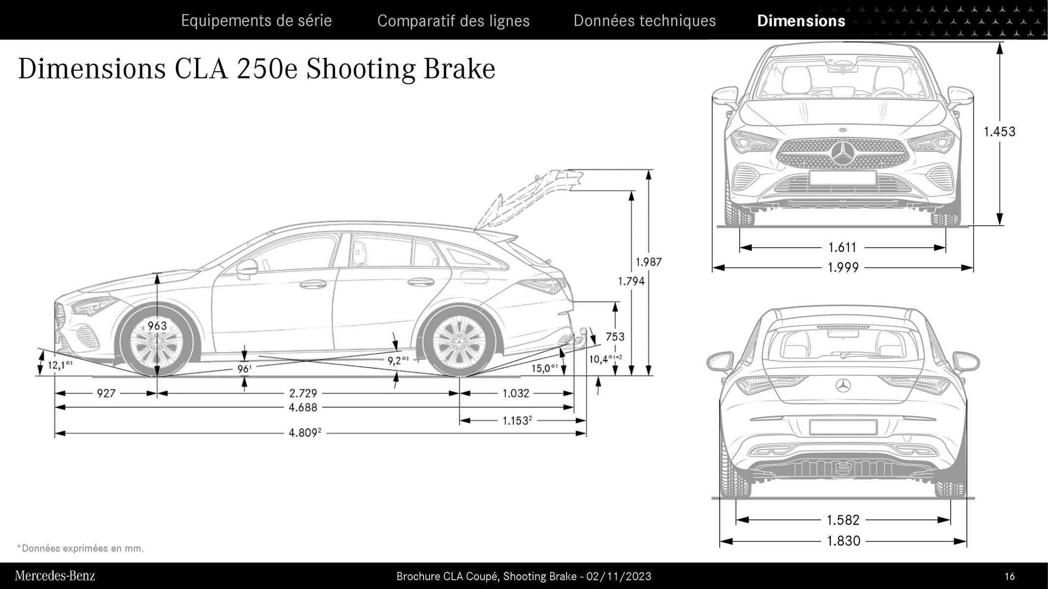 Catalogue Nouveau CLA Coupé et Shooting Brake, page 00016