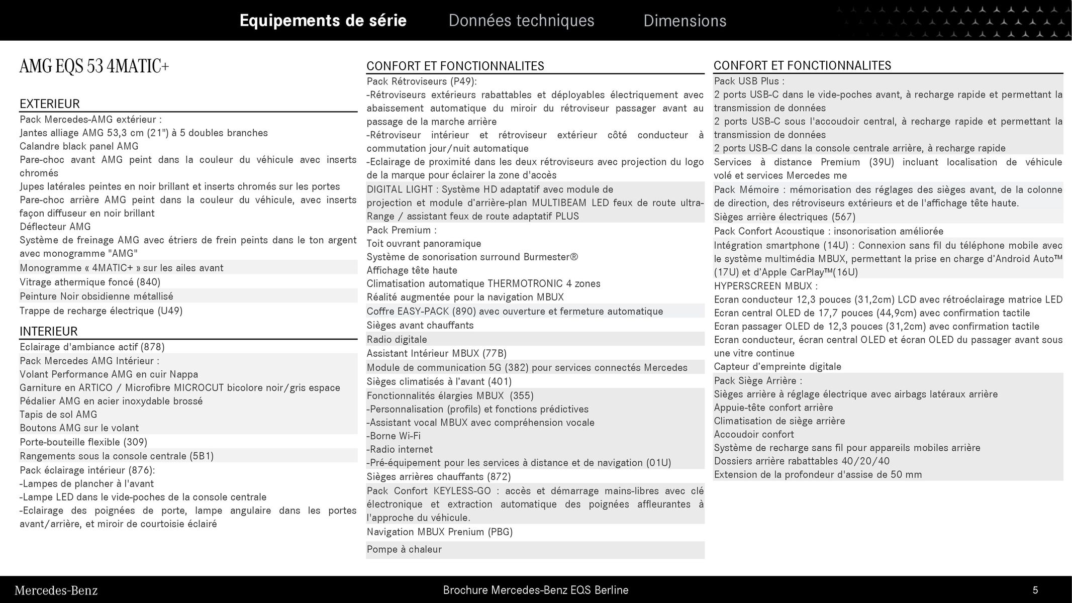 Catalogue EQS Berline, page 00005