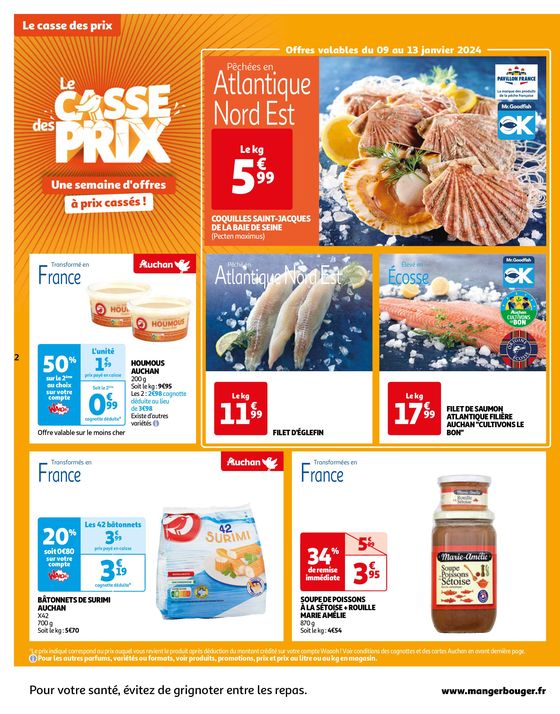  Filet de saumon Atlantique Auchan Cultivons le bon