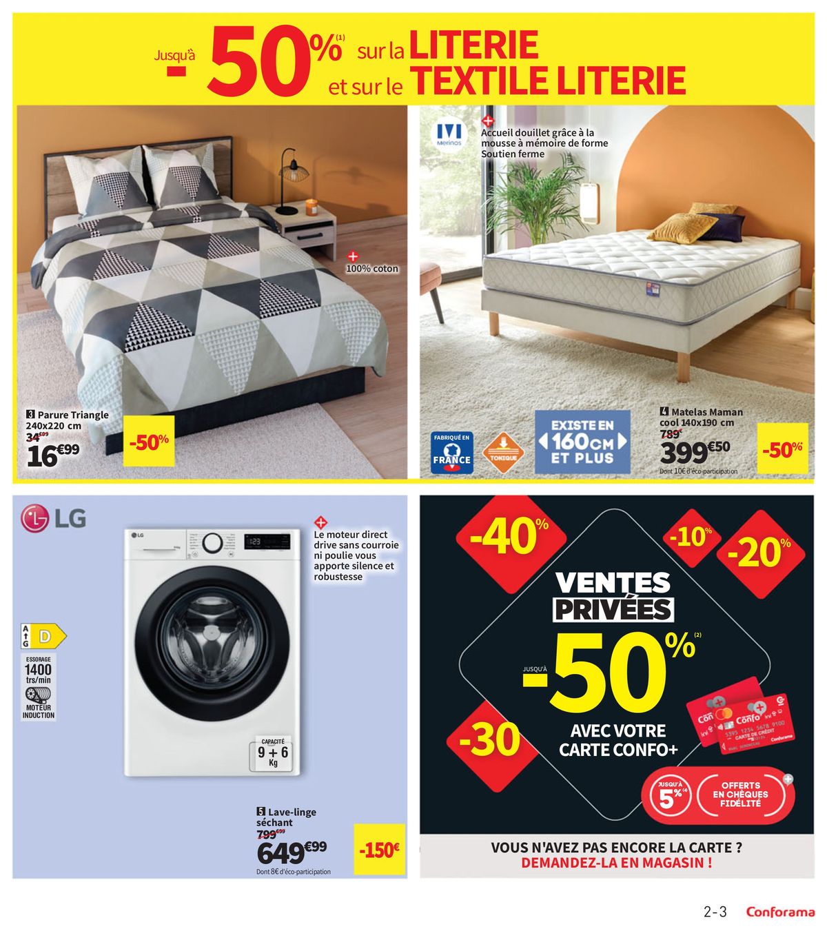 Catalogue -50% sur la literie et le textile literie, page 00003