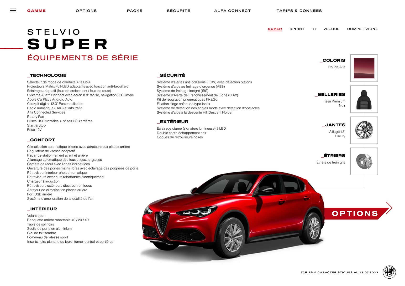 Catalogue Alfa Romeo STELVIO, page 00005