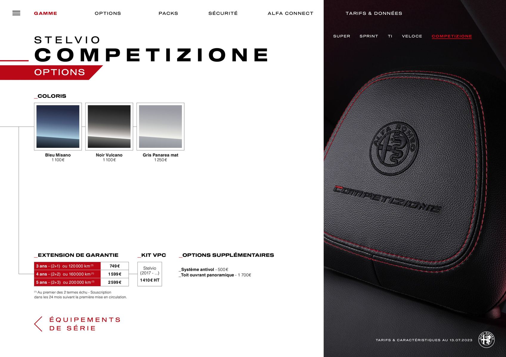 Catalogue Alfa Romeo STELVIO, page 00014