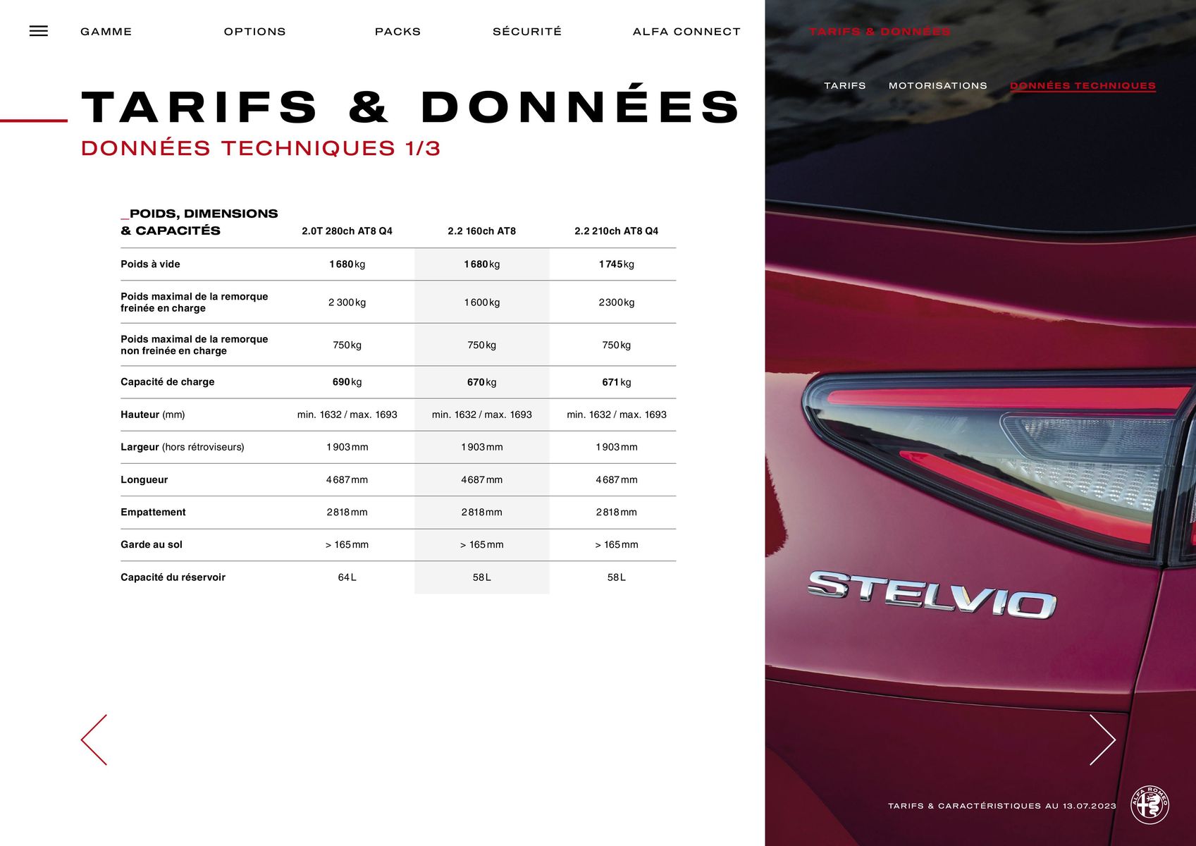 Catalogue Alfa Romeo STELVIO, page 00023