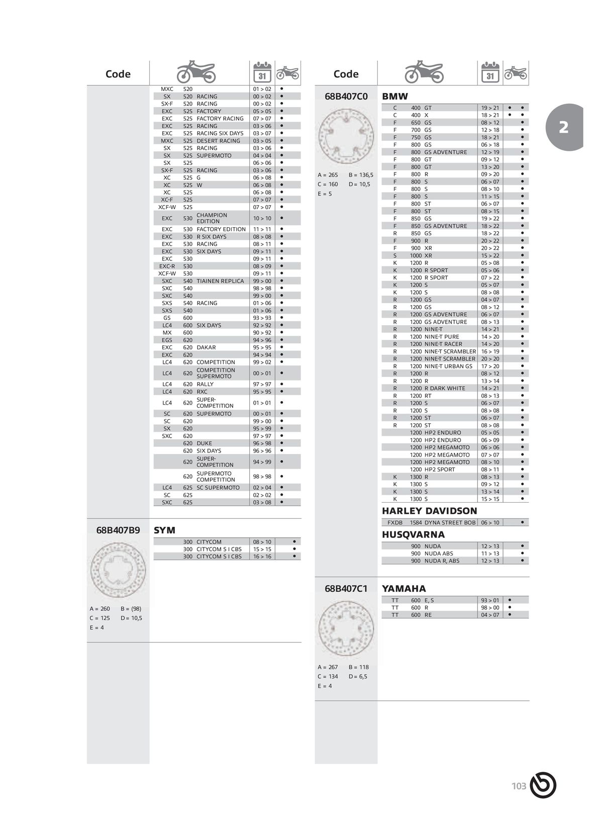 Catalogue BREMBO 2024, page 00105