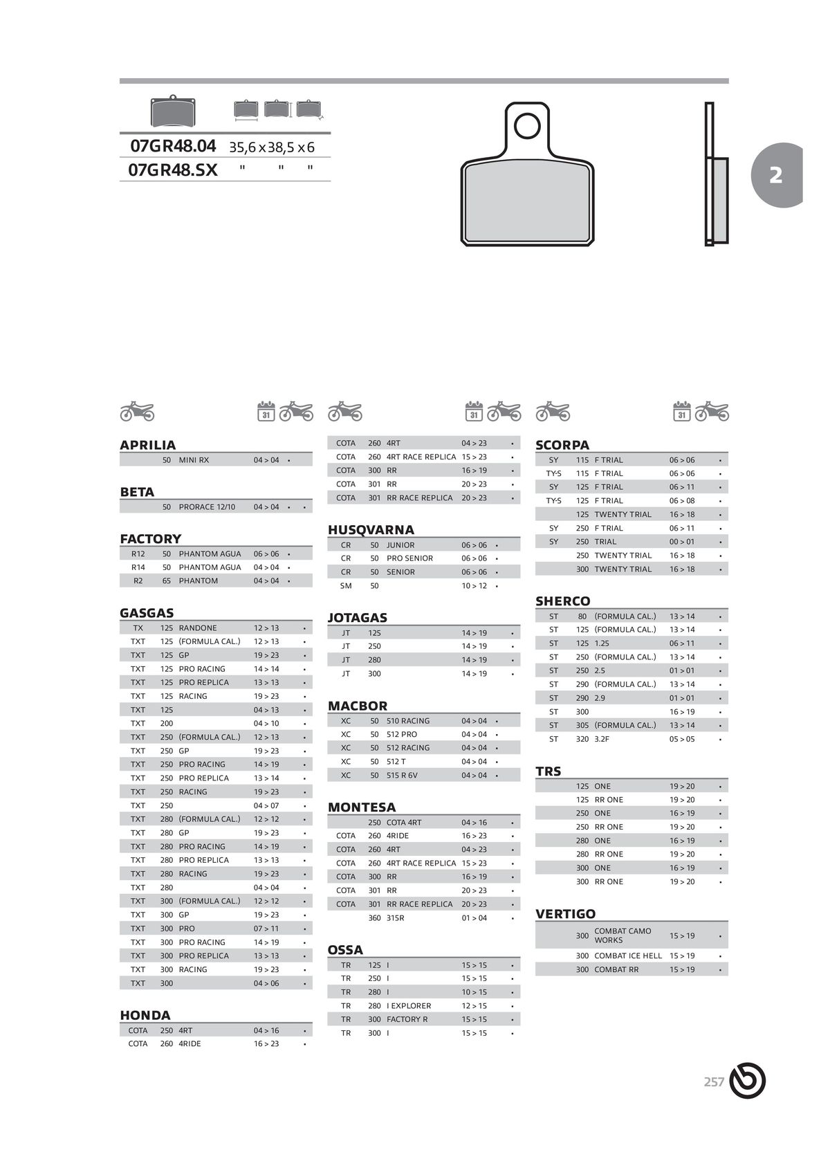 Catalogue BREMBO 2024 , page 00259