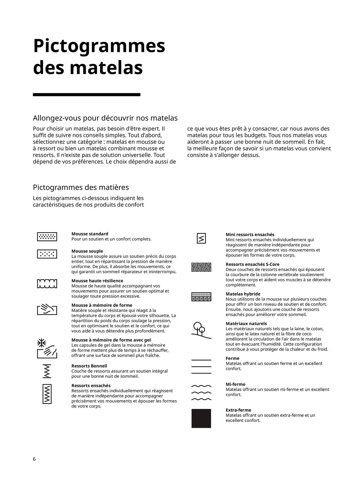 Catalogue Matelas, sommiers, couettes, oreillers, alèses et protèges-oreillers, page 00006