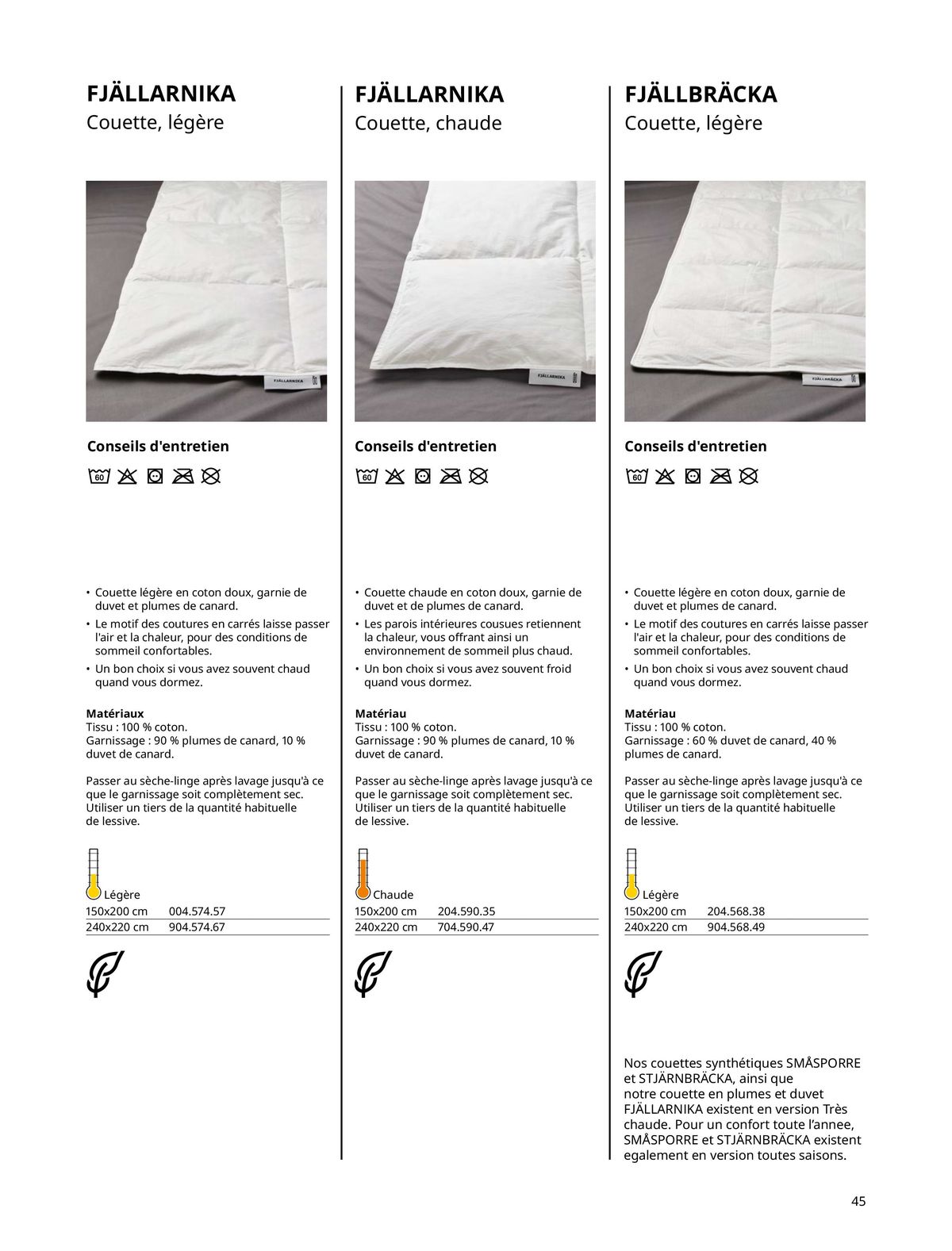 Catalogue Matelas, sommiers, couettes, oreillers, alèses et protèges-oreillers, page 00045