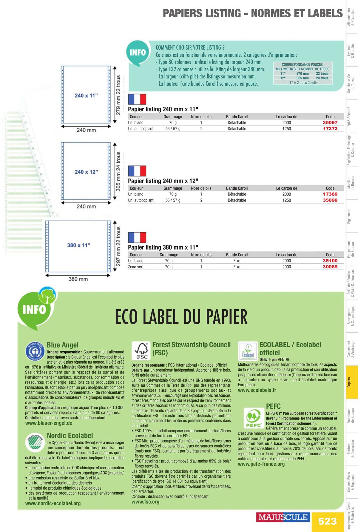 Catalogue Fournitures aux Entreprises 2024, page 00525