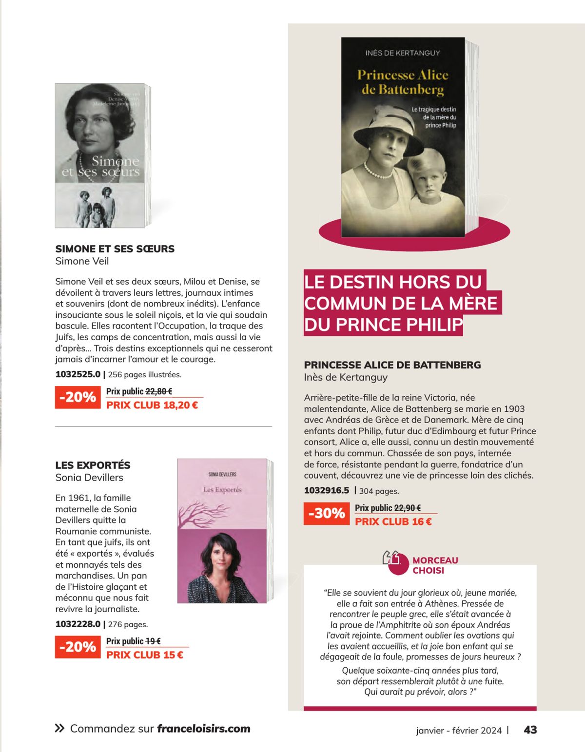 Catalogue Catalogue France Loisirs, page 00043