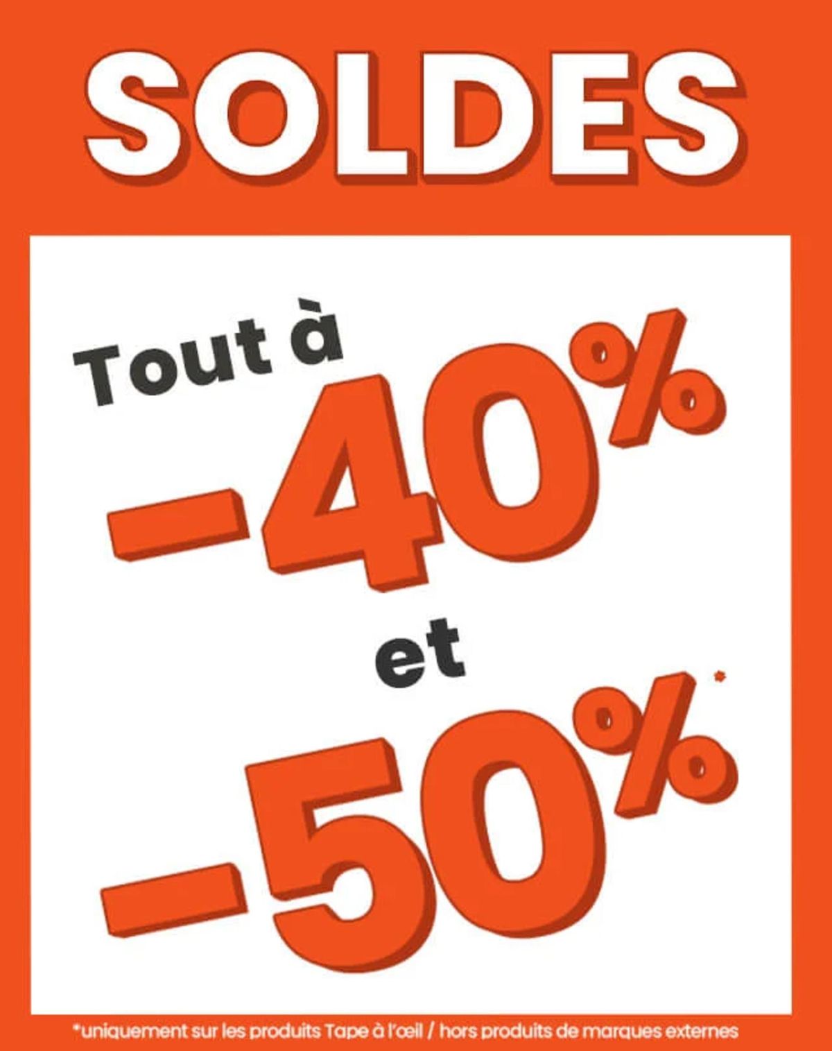 Catalogue Soldes Tape à l'oeil, page 00001