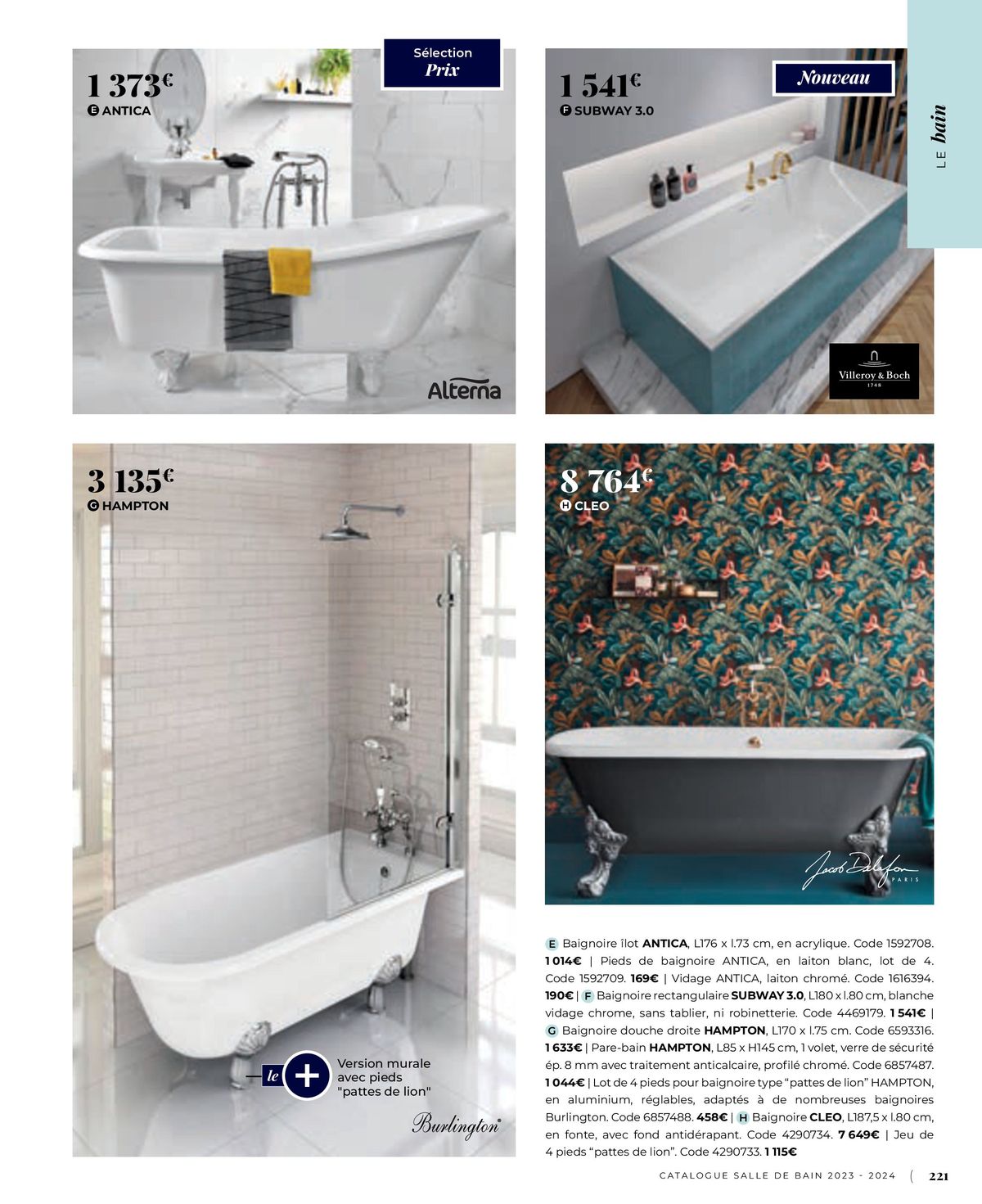Catalogue Tout pour votre salle de bain, page 00221