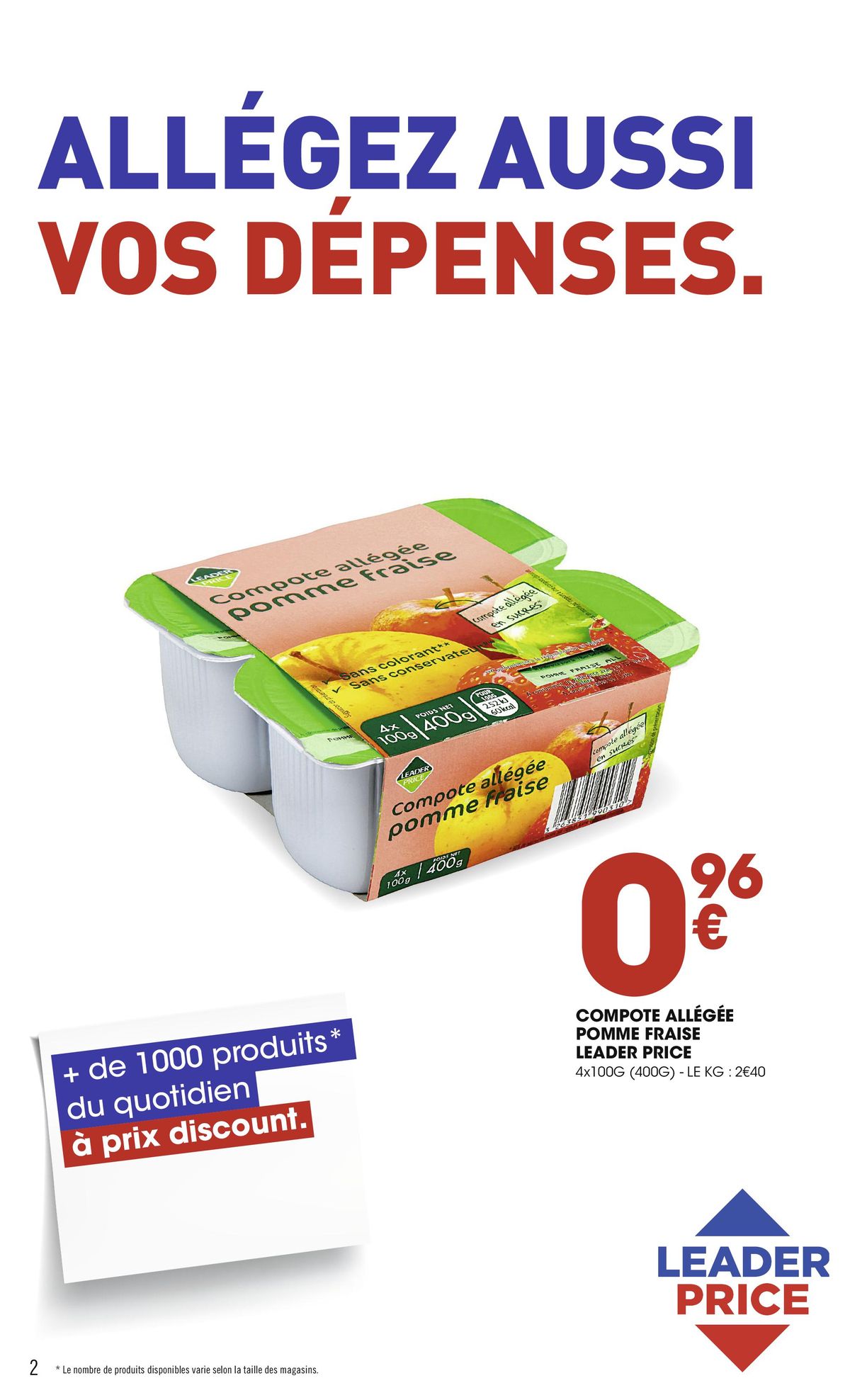 Catalogue OUI AUX TRÈS BELLES PROMOS !, page 00002