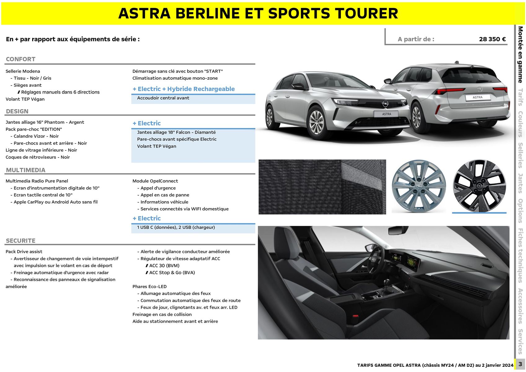 Catalogue Opel Astra, page 00004