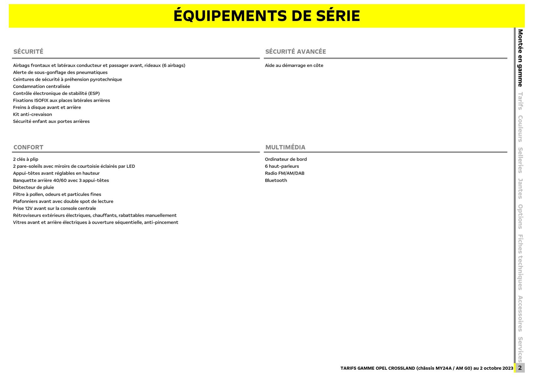 Catalogue Opel Crossland, page 00003