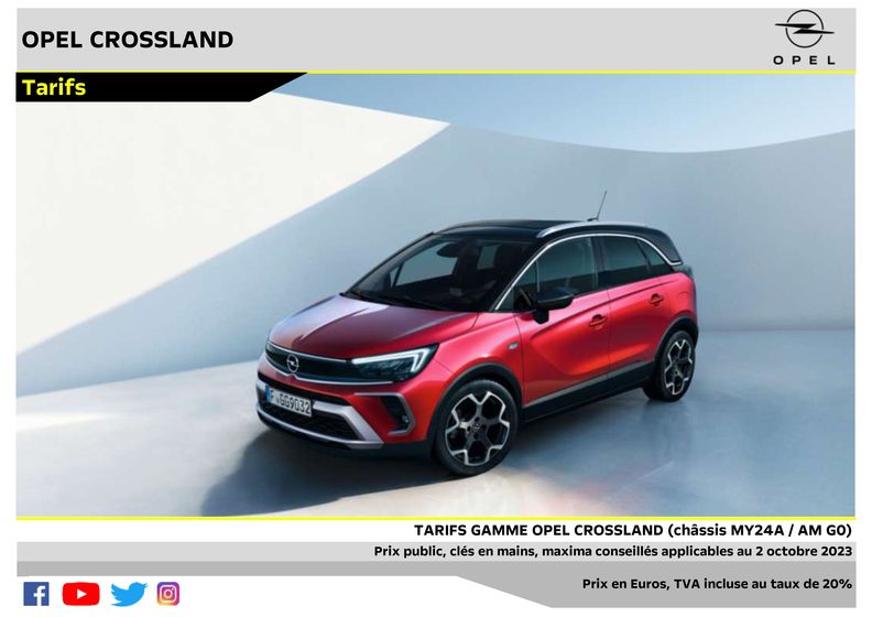 Catalogue Opel à Chambry (Aisne) | Opel Crossland: | 19/01/2024 - 19/01/2025