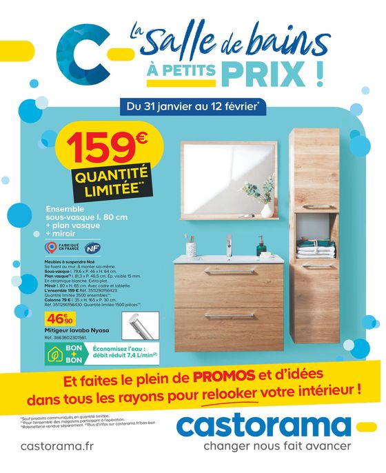 La salle de bain à petit prix !