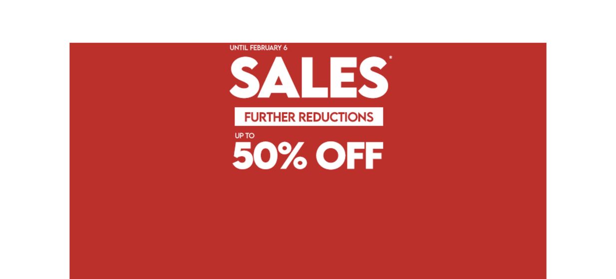 Sales up to 50% off