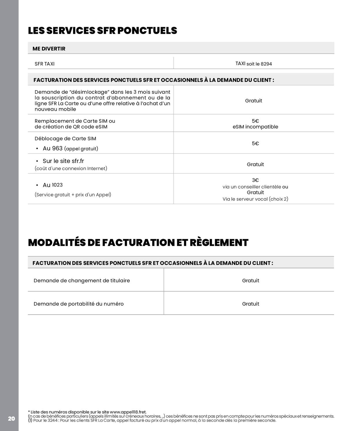 Catalogue offres SFR la carte, page 00020