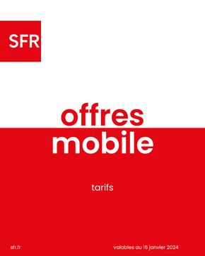Catalogue SFR | Offres Mobile | 25/01/2024 - 31/03/2024