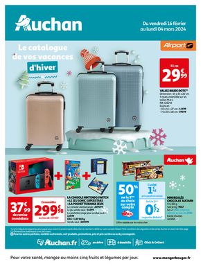 Promos de Voyages à Le Pontet | Le catalogue de vos vacances d'hiver ! sur Auchan Hypermarché | 16/02/2024 - 04/03/2024