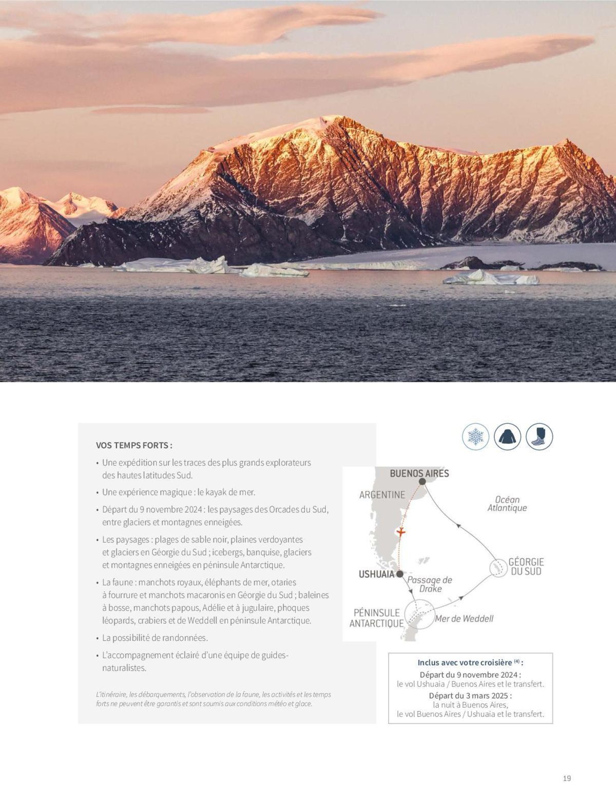 Catalogue Sélection de croisière Antarctique hiver 2024-2025, page 00011
