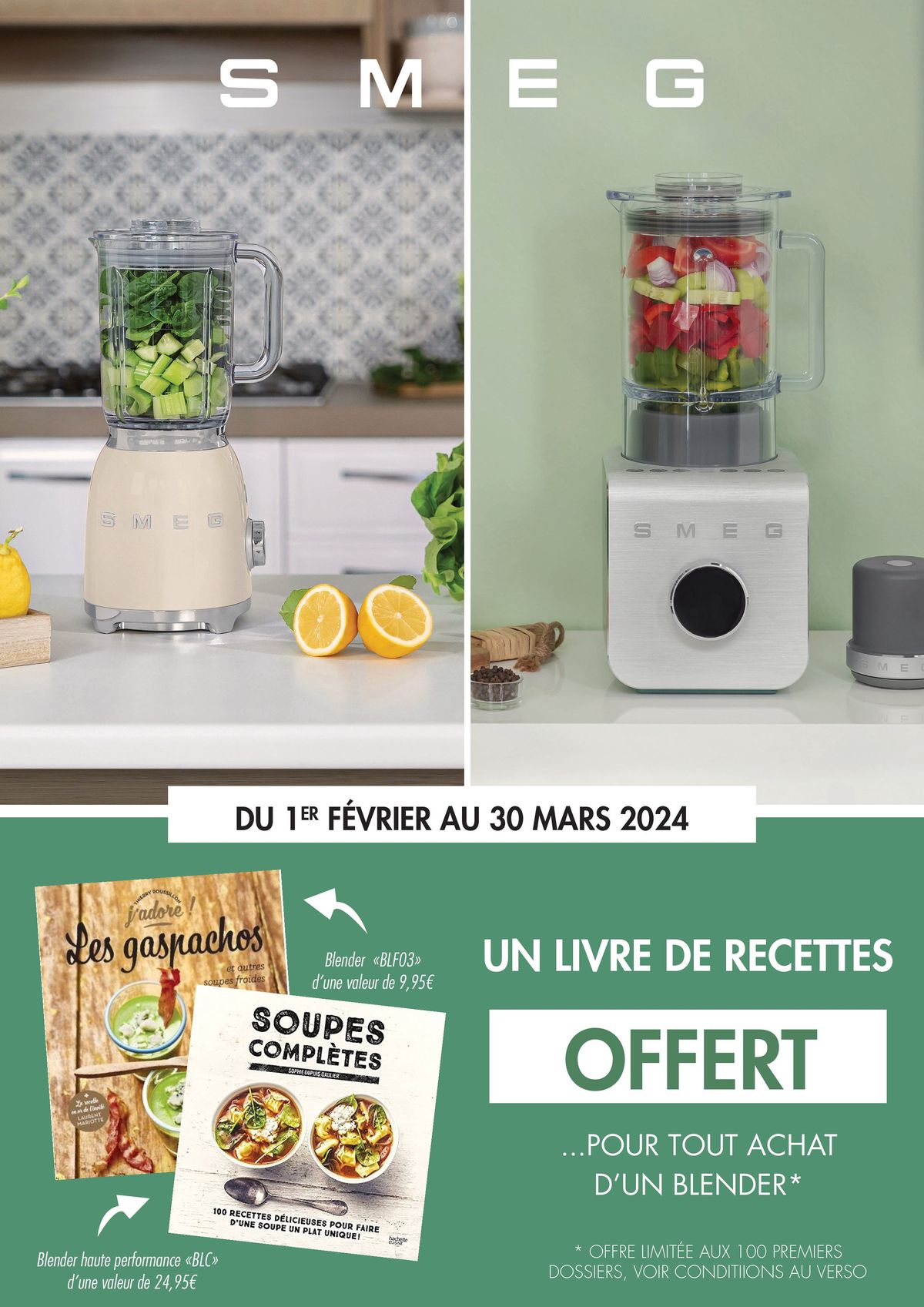 Catalogue  OFFRE SMEG: LIVRE DE RECETTES OFFERT!, page 00001