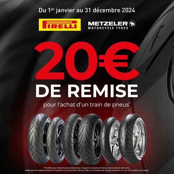 Catalogue Dafy Moto | 20 €se remise pour l'achat d'un train d pneus | 02/02/2024 - 31/12/2024