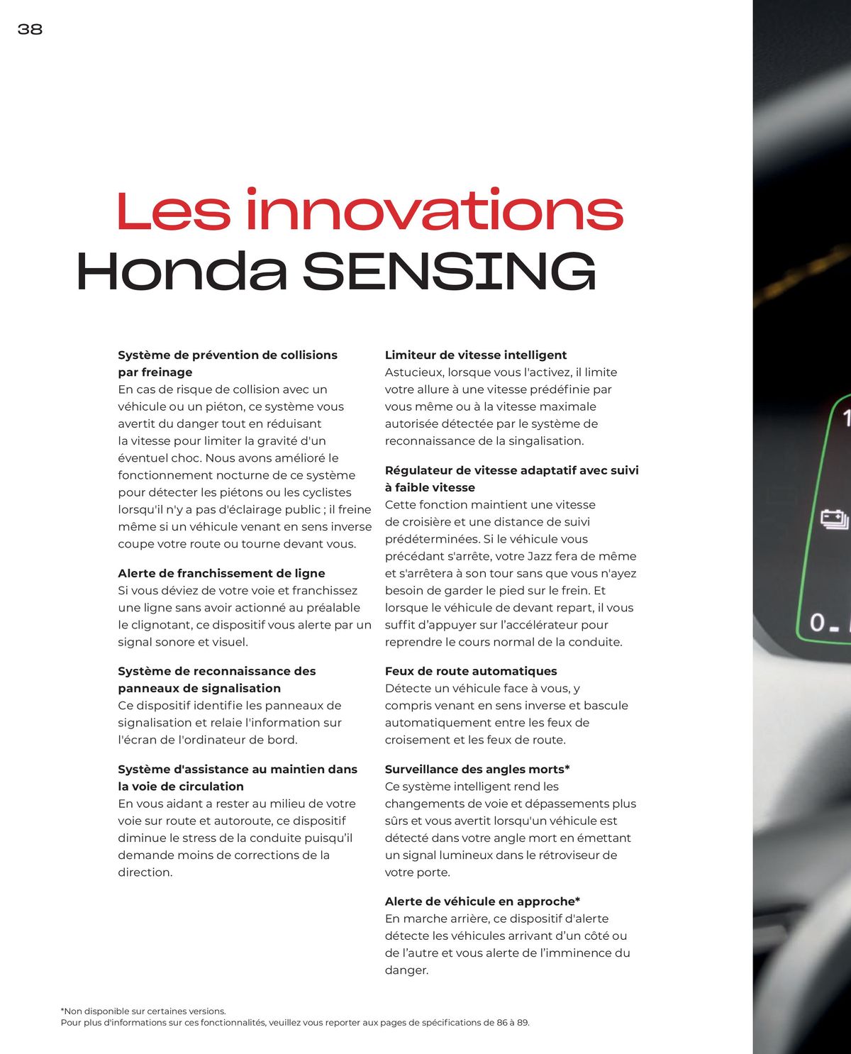 Catalogue Honda JAZZ , page 00038