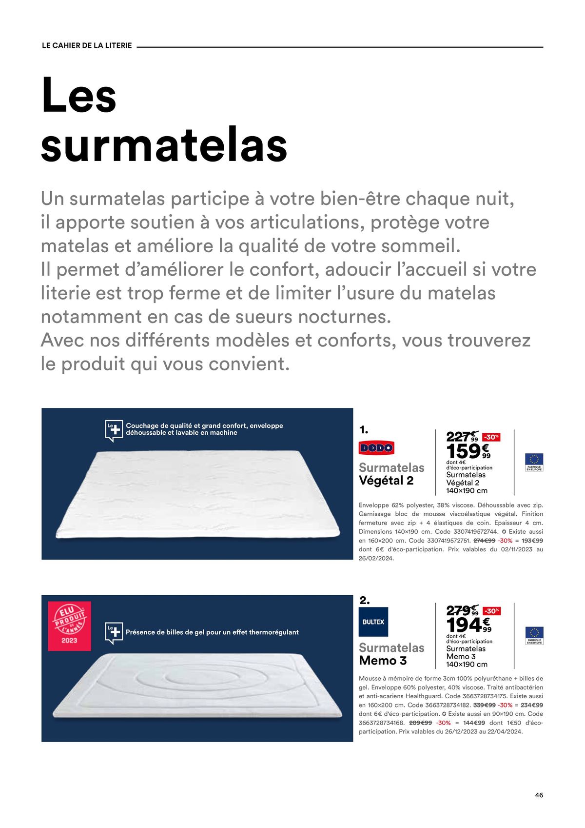 Catalogue Guide Literie, page 00046