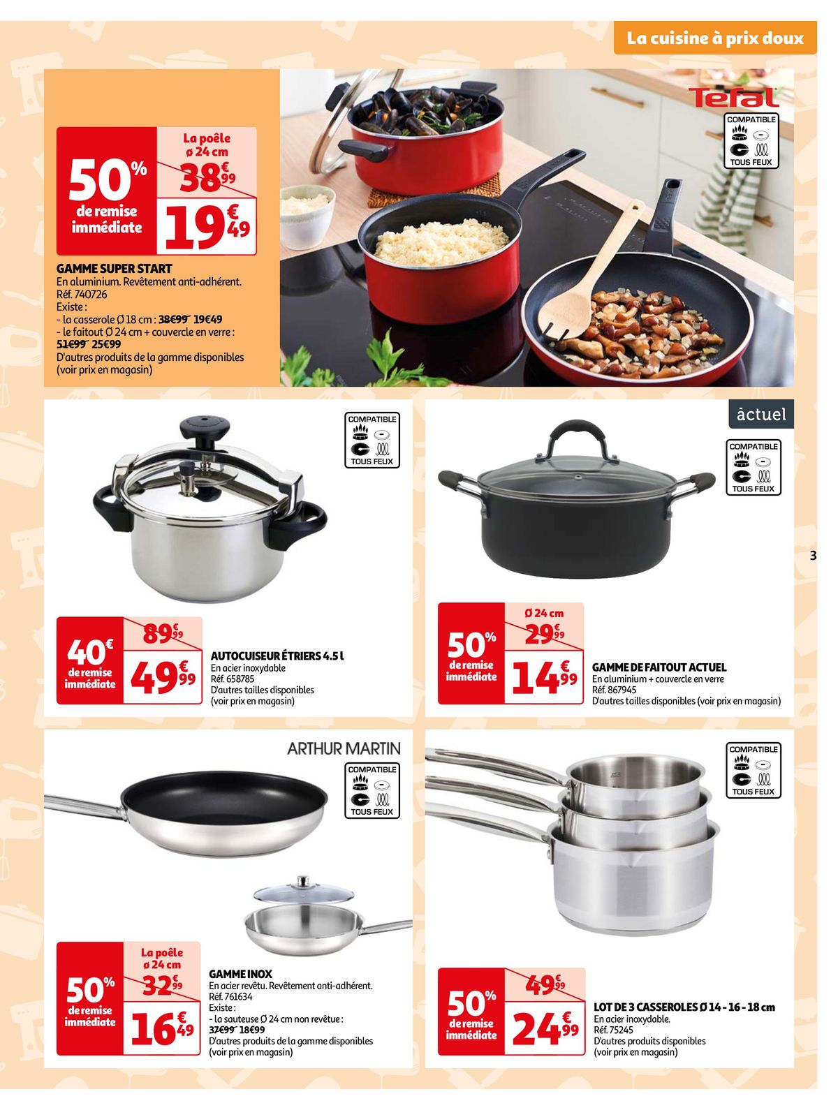 Catalogue Le plaisir de cuisiner à prix et à feu doux, page 00003