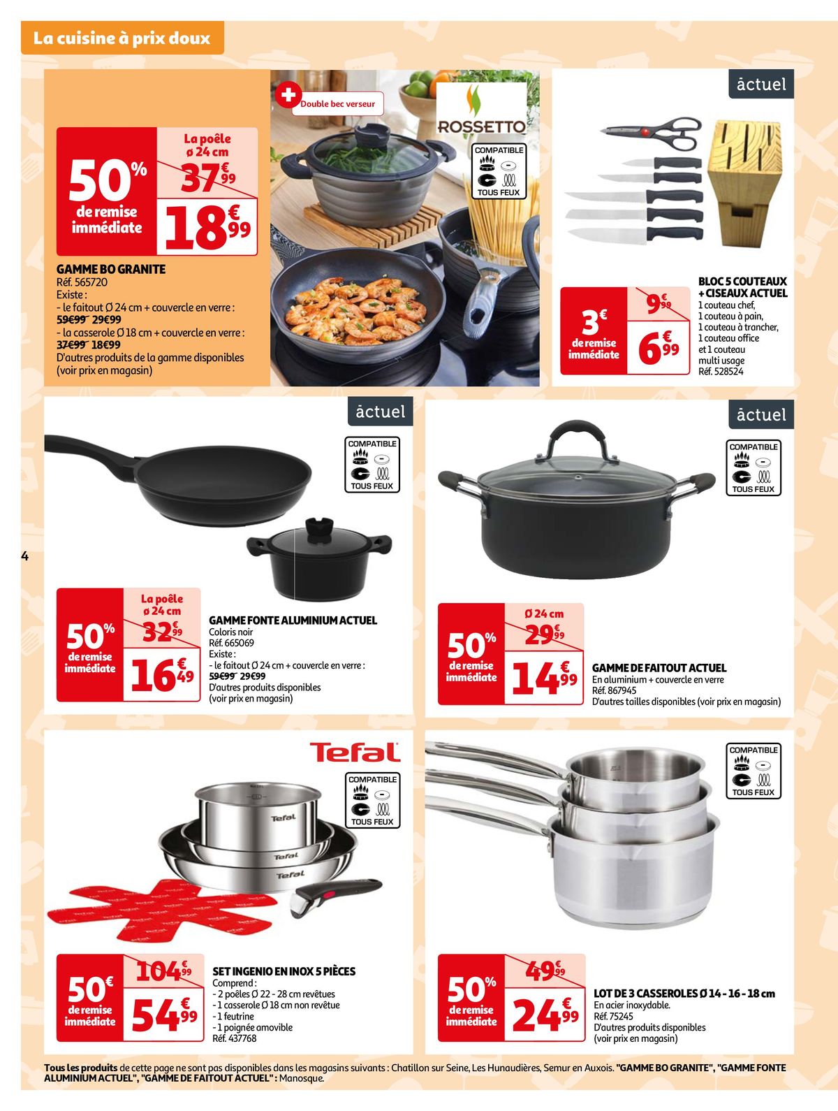 Catalogue Le plaisir de cuisiner à prix et à feu doux, page 00004