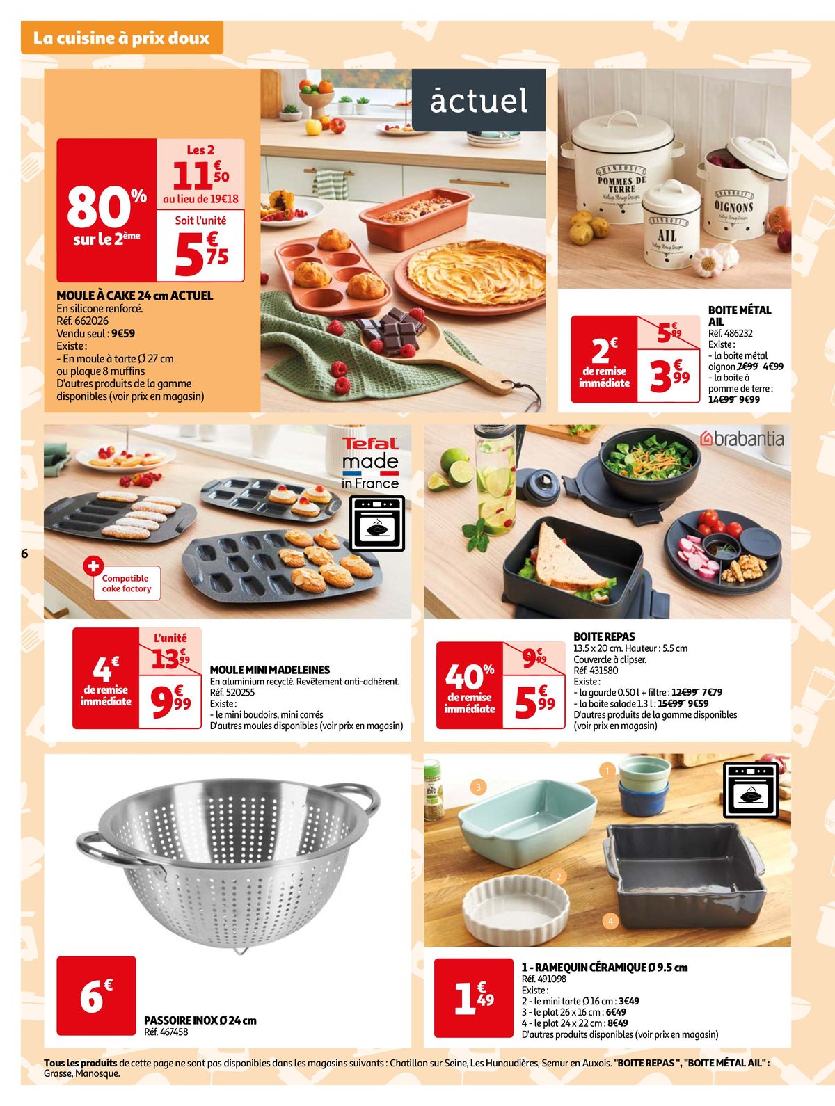 Catalogue Le plaisir de cuisiner à prix et à feu doux, page 00006