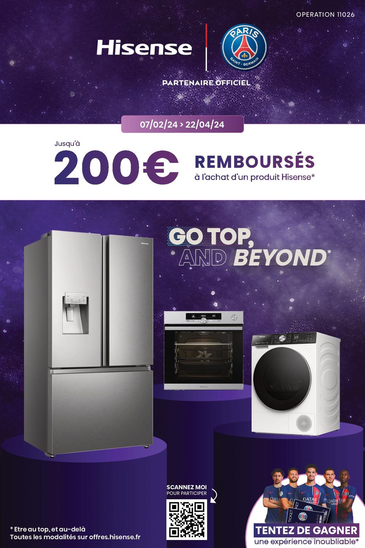 Catalogue  OFFRE HISENSE : JUSQU'À 200€ REMBOURSÉS !, page 00001