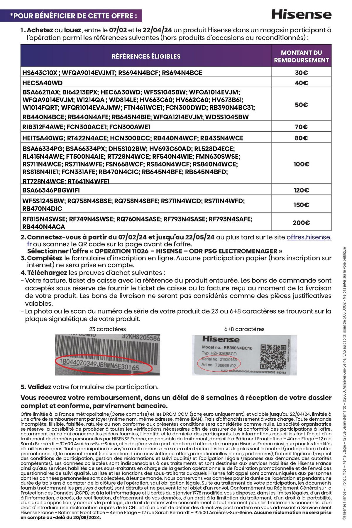 Catalogue  OFFRE HISENSE : JUSQU'À 200€ REMBOURSÉS !, page 00002