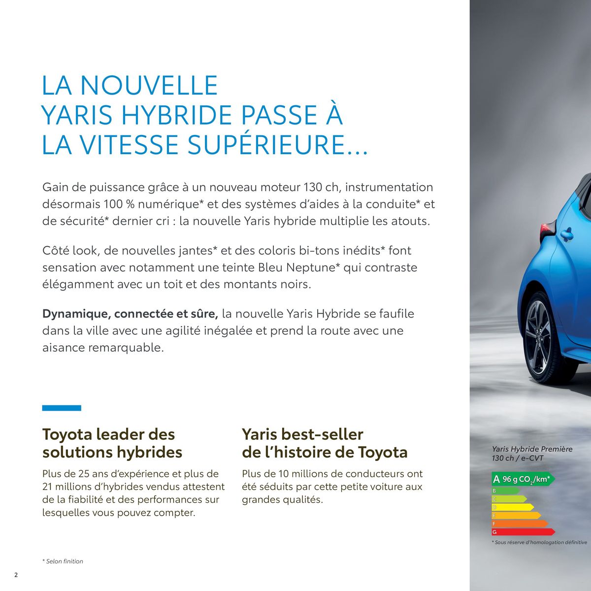 Catalogue Toyota Nouvelle Yaris, page 00002