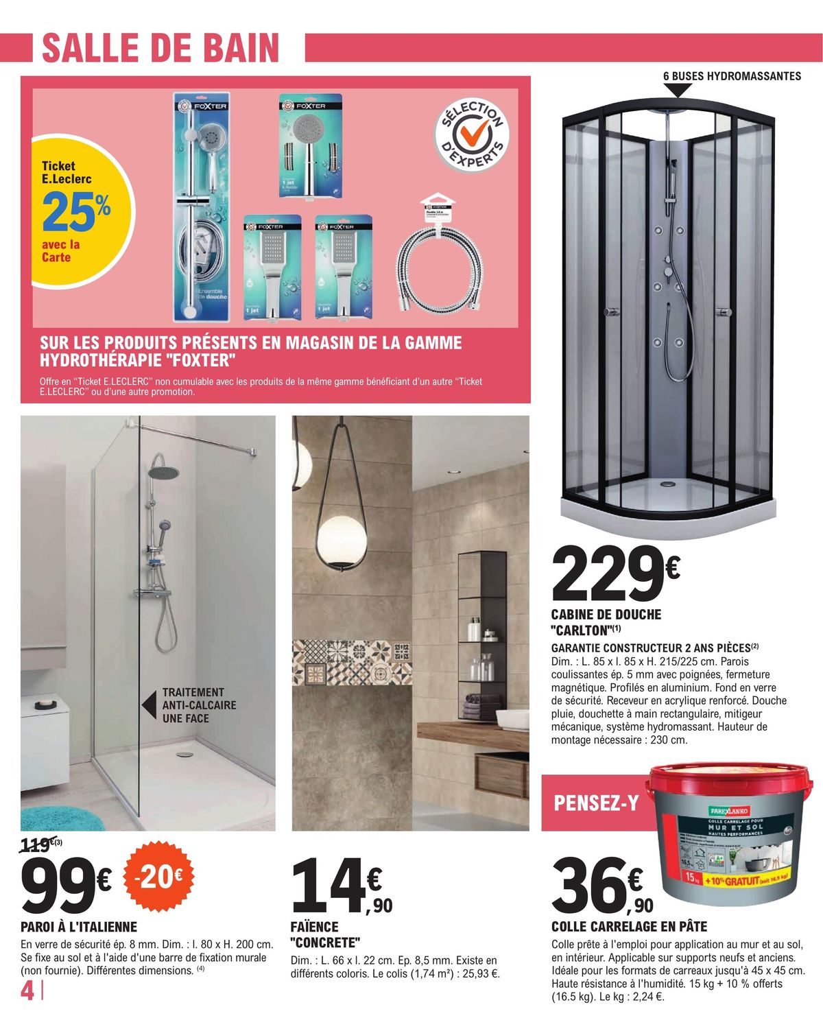 Catalogue Aménagez votre salle de bain à prix E.Leclerc, page 00004