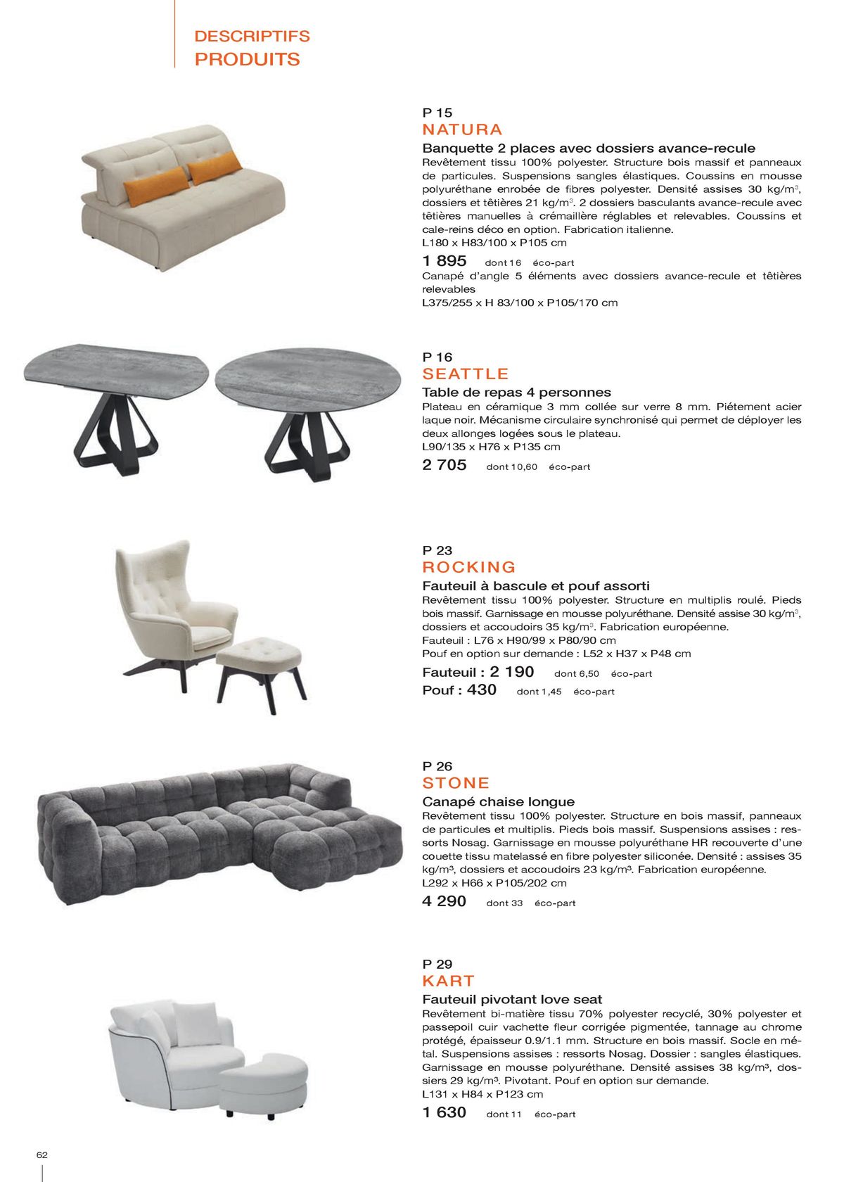 Catalogue Organiques, design, en bois, modulables… Les meubles se plient à vos envies, page 00062