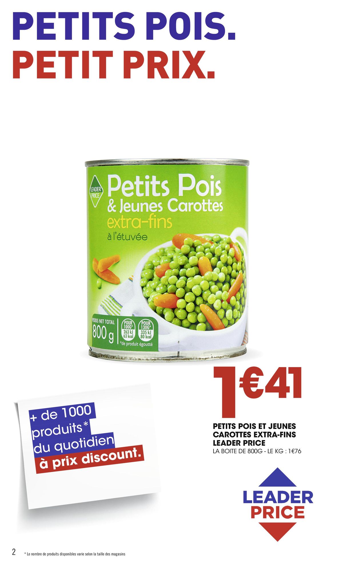 Catalogue PETITS POIS. PETIT PRIX, page 00002