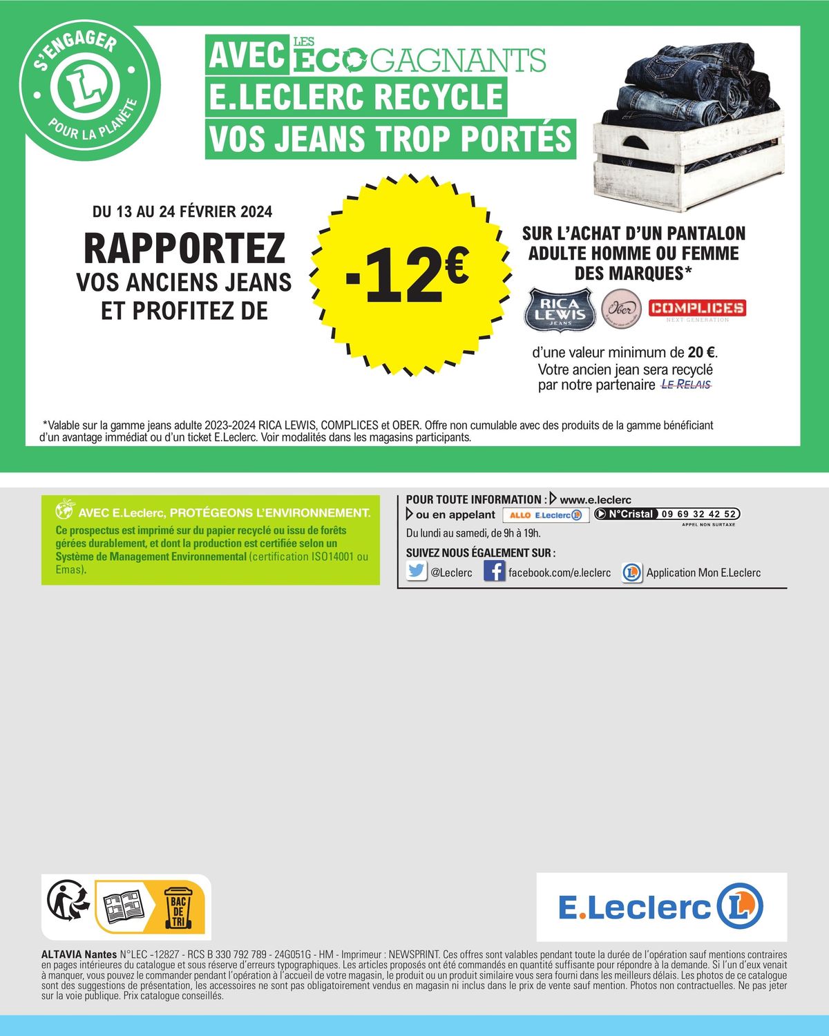 Catalogue Tous en Jeans à prix E.Lelcerc, page 00024