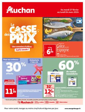 Promos de Supermarchés à Grasse | Une semaine d'offres à prix cassés ! sur Auchan Hypermarché | 27/02/2024 - 04/03/2024