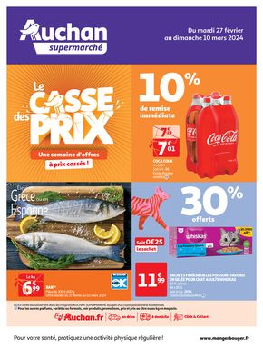 Catalogue Auchan Supermarché à Aulnay-sous-Bois | Le casse des prix c'est cette semaine ! | 27/02/2024 - 10/03/2024