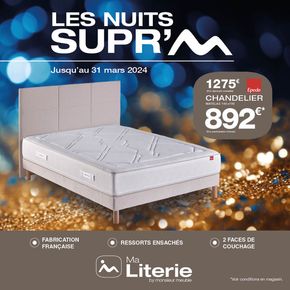 Promos de Meubles et Décoration à Lanester | Les nuits SUPR' sur monsieur meuble | 14/02/2024 - 31/03/2024