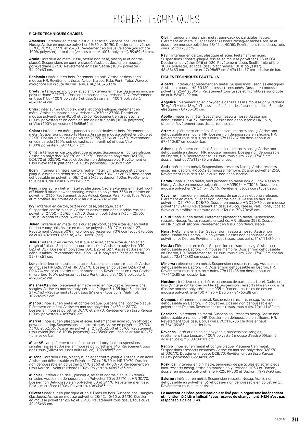 Catalogue FAUTEUILS ET CANAPÉS , page 00241