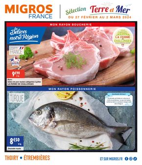 Catalogue Migros France à Annemasse | Sélection Terre et Mer | 27/02/2024 - 02/03/2024