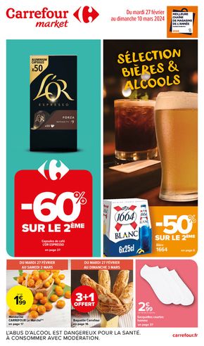 Catalogue Carrefour Market à Saumur | Sélection Bières & Alcools | 27/02/2024 - 10/03/2024
