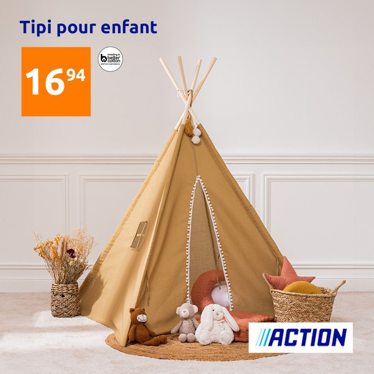 Catalogue Vos enfants vont adorer ce joli tipi en coton approvisionné de manière responsable. Ils auront ainsi leur propre espace de jeu, page 00001