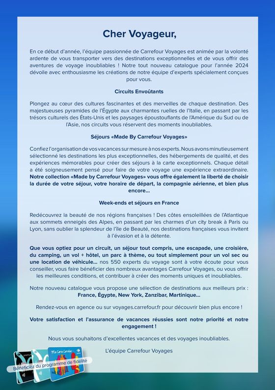 Catalogue Carrefour à Marseille | VOYAGEZ TOUT SIMPLEMENT | 16/02/2024 - 31/05/2024
