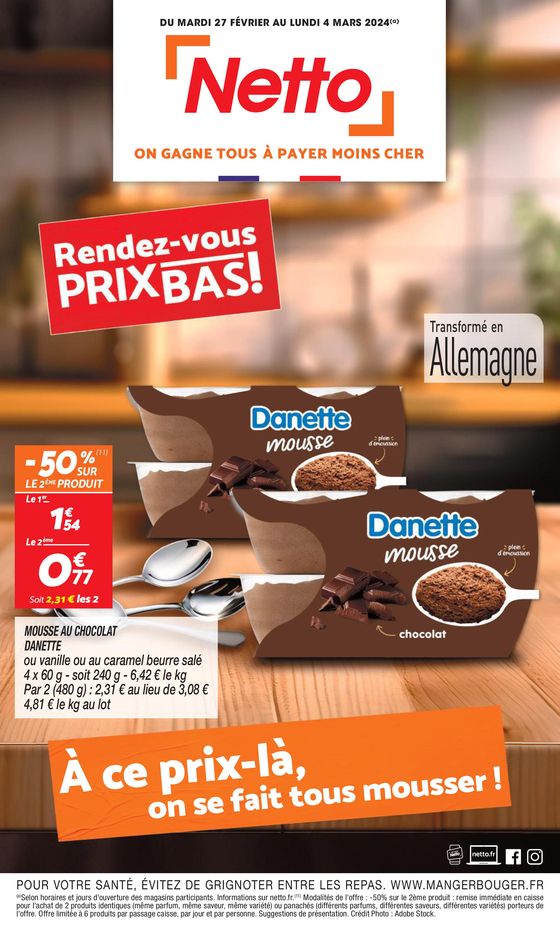 Catalogue Netto | Rendez-vous PRIX BAS ! | 27/02/2024 - 04/03/2024