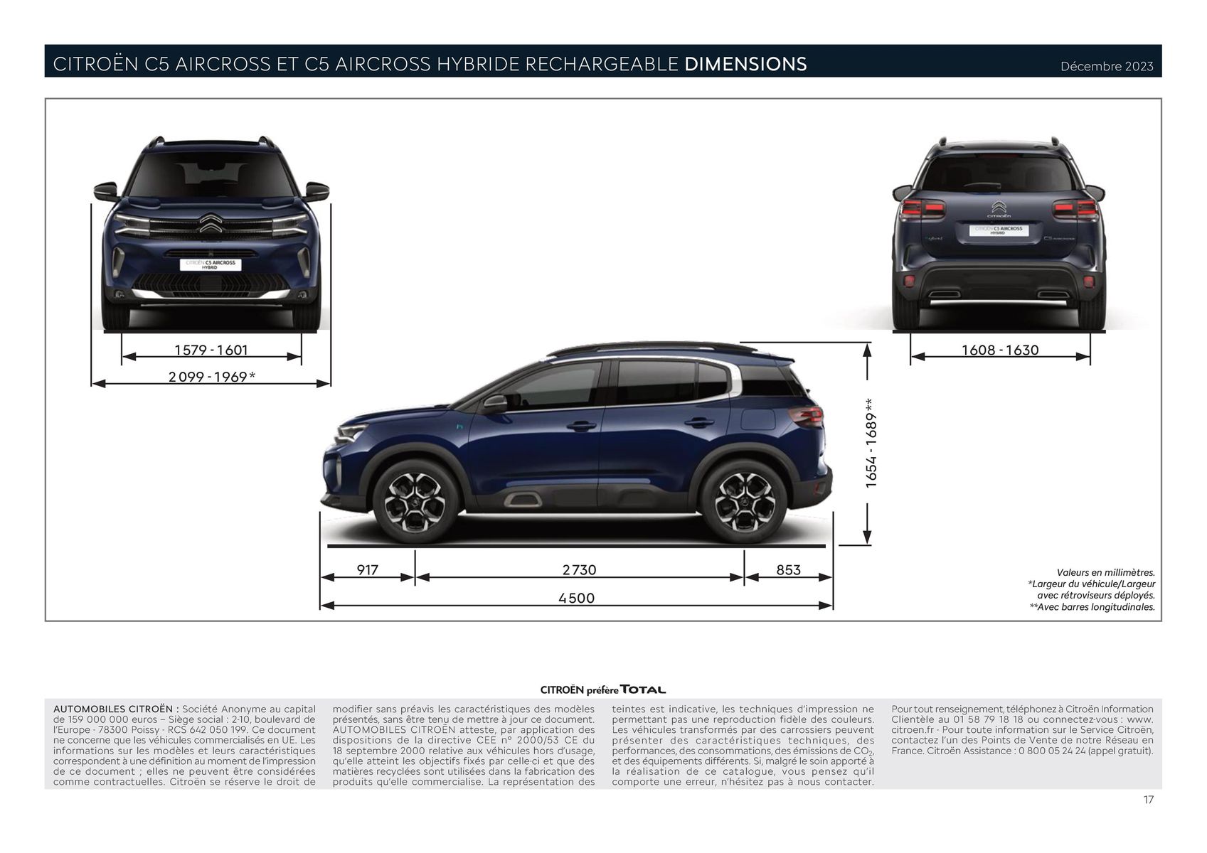 Catalogue CITROËN C5 AIRCROSS HYBRIDE RECHARGEABLE, page 00017